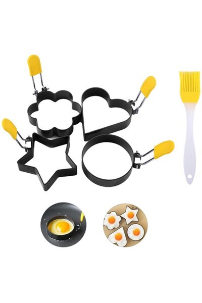 Morvena Picks Set de 5 forme pentru omletă și clătite, cu mâner pliabil și pe...