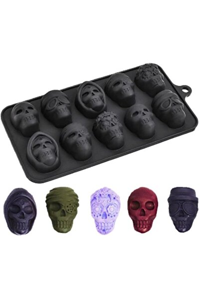 Morvena Picks Set de 2 matrițe din silicon în formă de craniu - Ustensile de ...