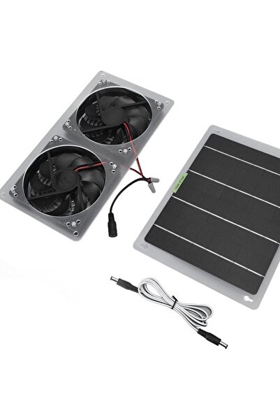 Morvena Picks Set ventilator solar de exterior impermeabil 100W 12V, mini por...
