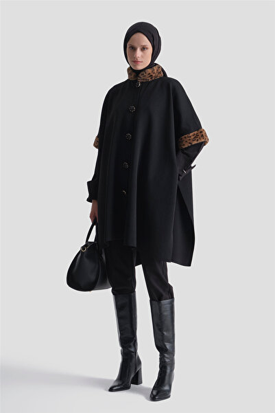 Armine Fur detailed knitwear wear go black