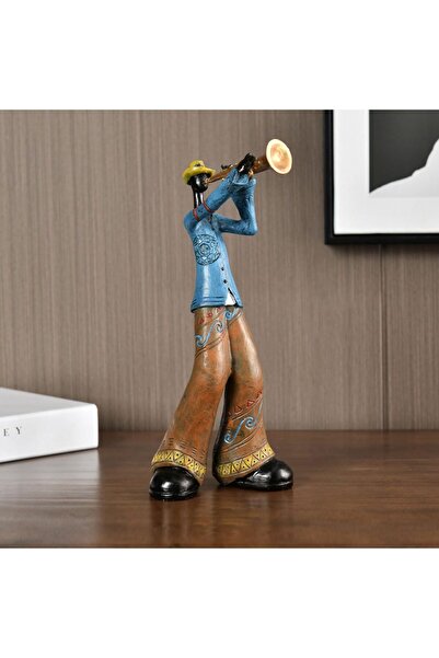 Morvena Picks Figurină nostalgică care cântă la trompetă - decor pentru casă ...