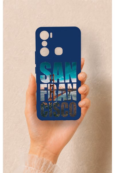 Vip Case Infinix Hot 20I Compatible San Francisco Patterned Silicone Case