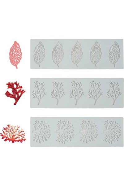 Morvena Picks Set de 3 forme flexibile din silicon pentru glazură regală/fond...