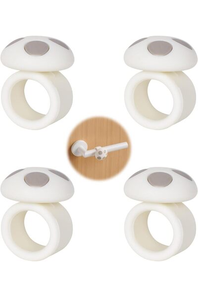 Morvena Picks Set de 4 protecții pentru mânerele ușilor - inele de cauciuc an...