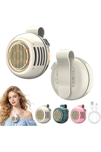 Morvena Picks Ventilator mini silențios fără pale cu clemă - Reîncărcabil USB...
