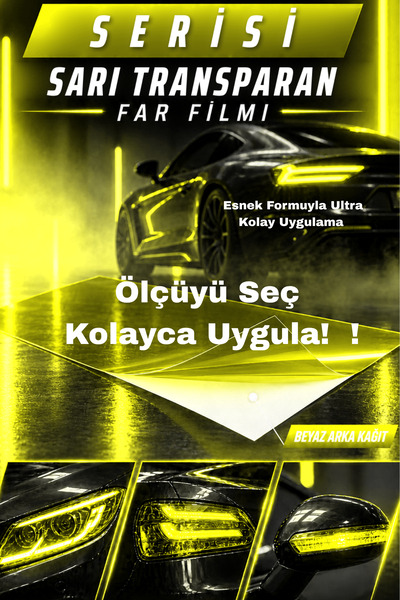 Banxtre Yellow Clear Color Headlight Film for Motorcycles and Cars Stretchabl...