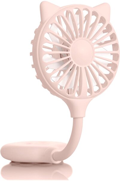 Morvena Picks Mini ventilator cu urechi de pisică, 3 trepte de viteză, gât fl...