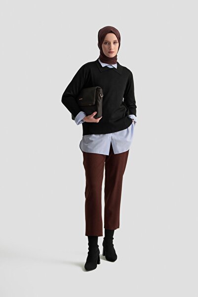 Armine Polo Collar Knitwear Sweater Black