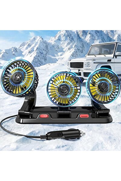Morvena Picks Ventilator auto portabil cu 3 capete – Ventilatoare pentru vehi...