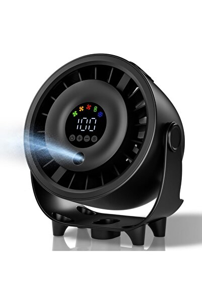 Morvena Picks Ventilator de birou - Ventilator de masă cu pulverizare de ceaț...