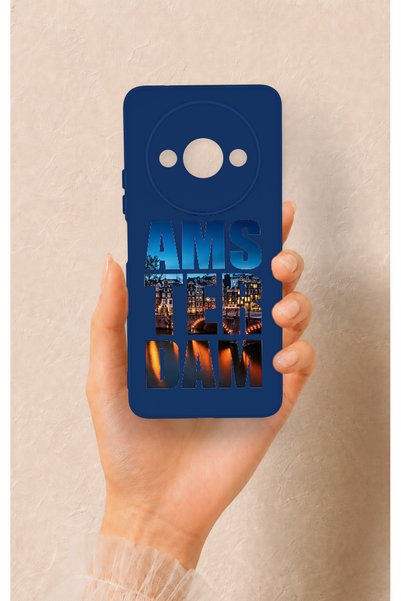 Vip Case Redmi A3 Compatible Amsterdam Patterned Silicone Case