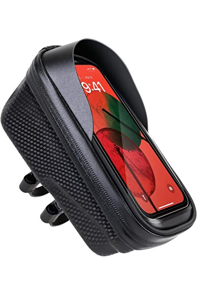 Morvena Picks Geantă de bicicletă pentru tubul superior, design cu carcasă ri...