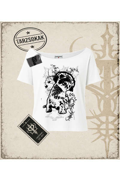 Tarzsokak Gothic & Grunge ULIČNA ODEĆA MAČKA RETRO (1) Majica sa lađastim izr...
