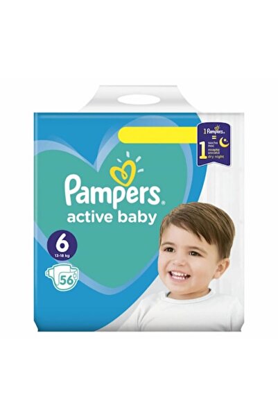 Pampers Scutece active pentru bebeluși Nr. 6, 13-18 kg, 56 bucăți/pachet