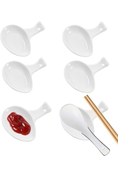Morvena Picks Set de 6 farfurii ceramice 2-în-1, din porțelan fin, cu bol pen...