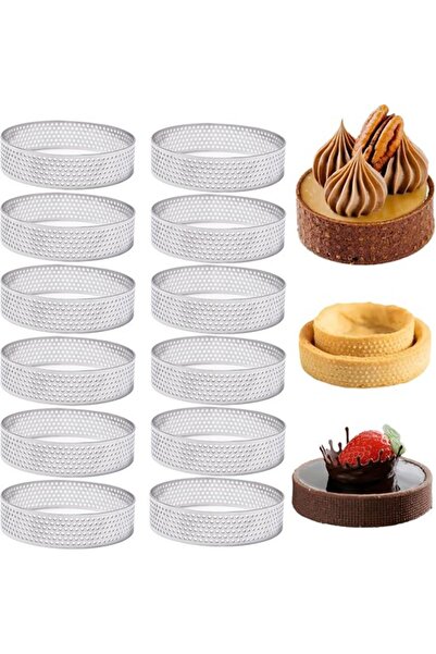 Morvena Picks Plus, forme pentru tartelete tip mousse, 12 bucăți, din oțel in...