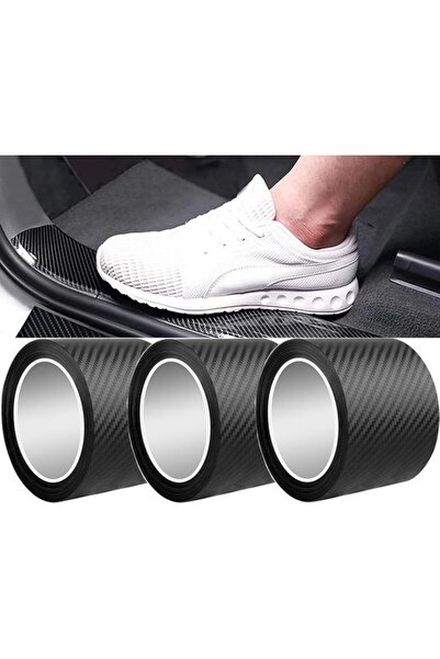 Morvena Picks Protecție praguri 3 piese – fibră de carbon 5D, 7cm×3m, universală