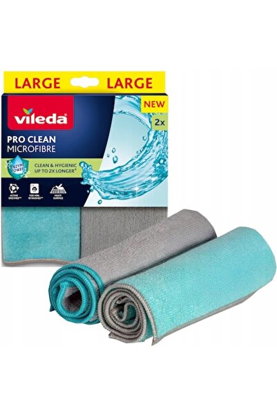 Vileda Lavete din microfibră Pro Clean, 2 bucăți, cu enzime, gri deschis-turc...