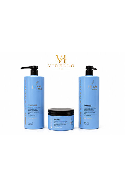 HİVA Set îngrijire păr Biotin & Tea Tree – Șampon 1000 ml + Balsam 1000 ml + ...