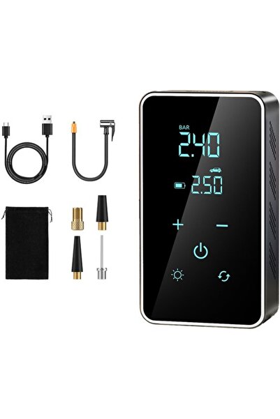 Morvena Picks Compresor de aer portabil - Baterie de 4000 mAh - 6-în-1 - Ecra...