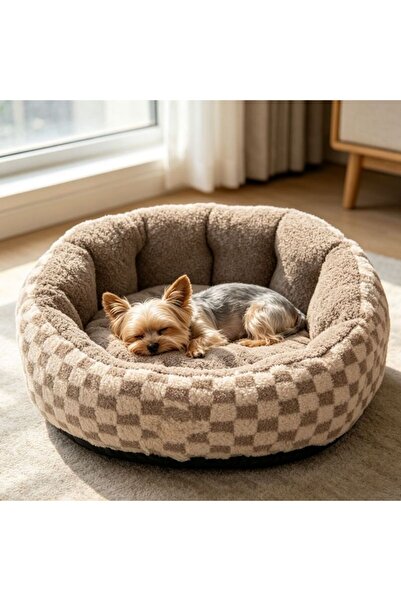 idei Set of 2 comfortable round beds 50×45×18cm /60×55×19cm, sofa bed with Pa...