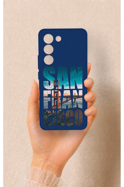 Vip Case Vivo V30 Lite Compatible San Francisco Patterned Silicone Case