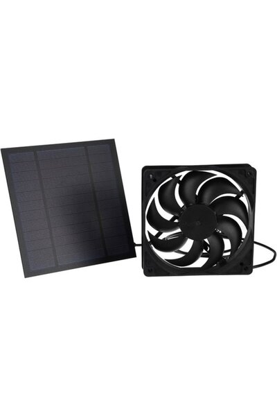 Morvena Picks Mini ventilator solar de 20W 12V, potrivit pentru camping, rulo...