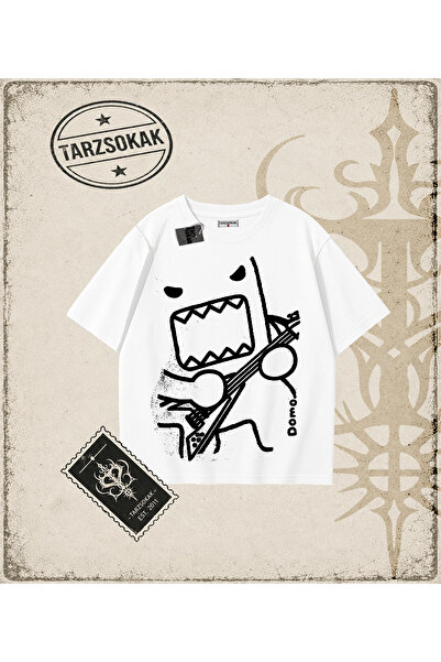 Tarzsokak Gotik & Grunge STREETWEAR Domo Kun Guitarist Y2K Tişört