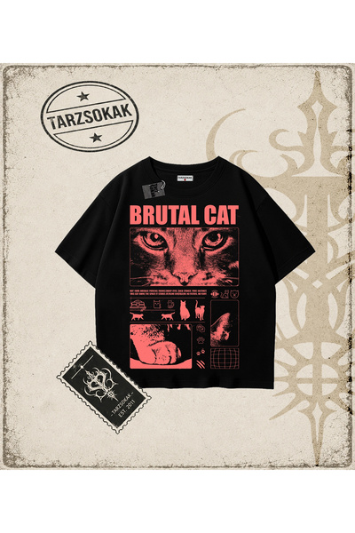 Tarzsokak Gothic & Grunge STREETWEAR BRUTAL CAT majica