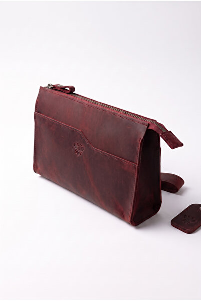 NZCLUB 100% Genuine Crazy Cowhide Leather Men's Handbag with Handle, Shaving ...