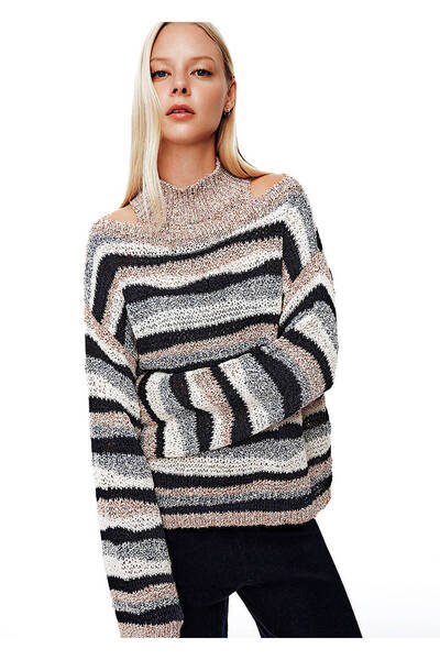 Knitss Bukle Örgü Renk Geçişli Triko
