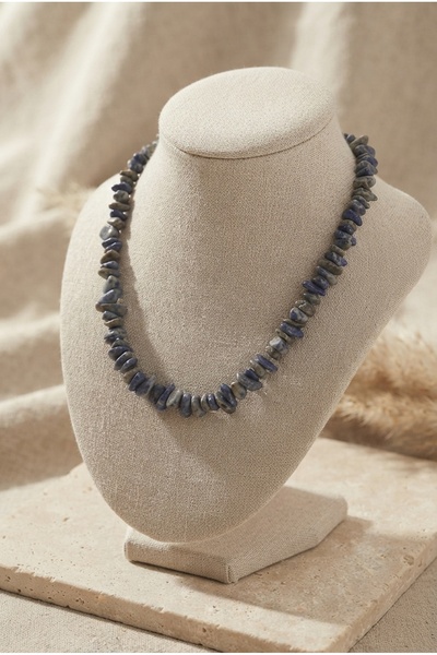 ZGNOVA El Yapımı Lapis Lazuli Kırık Taşlı Özel Tasarım Kolye