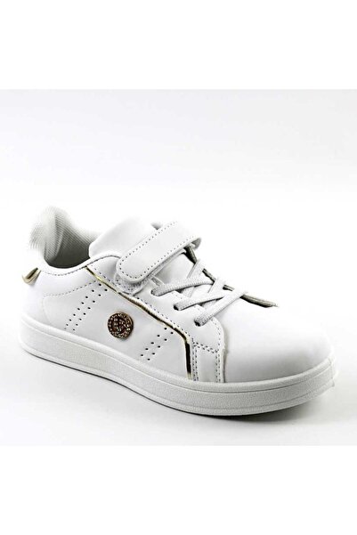 mm Pantofi sport pentru copii, cu accesoriu auriu LP311Y-WHITE/G