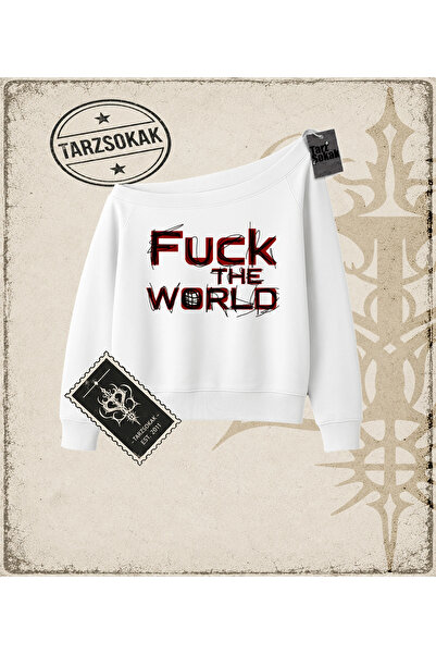 Tarzsokak Gothic & Grunge ULIČNA ODEĆA FUCK THE WORLD_22 Majica sa lađastim i...