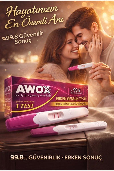 AWOX Erken Gebelik Testi %99.8 Kesin Sonuç 10 ADET