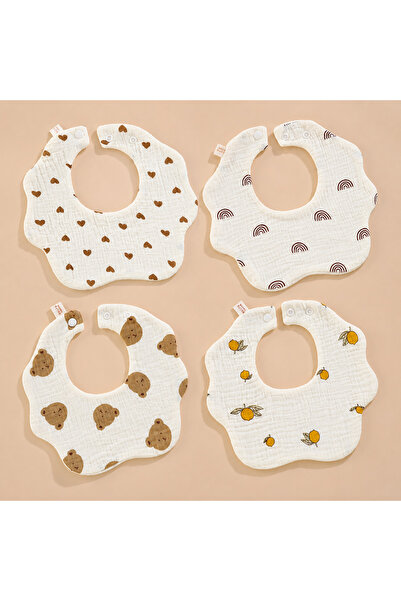 choice2 Rainbow Group 4Pcs Ultra-Soft Waterproof Gauze baby Drool Bibs for 0-...