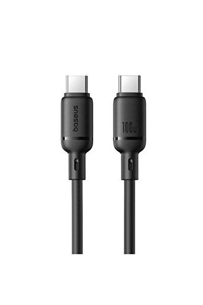 Baseus Cablu USB-C la USB-C Silky, 100W PD, 1m (P10377704113-00) negru