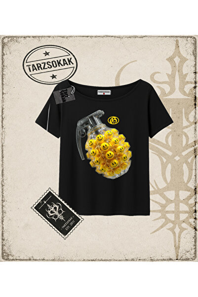 Tarzsokak Gothic & Grunge STREETWEAR GRENADE T-shirt sa lađastim izrezom