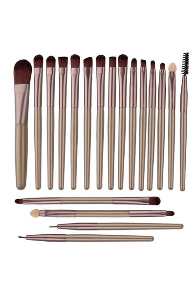 Choice6 YBS-20BN 20Pcs Makeup Brush Set Eyeliner Blending Cheeks Eye Cosmetic...