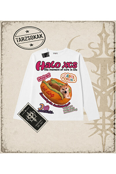 Tarzsokak Gothic & Grunge ULIČNA ODEĆA Halo Xcs Hot Dog Unisex Dugi Rukav