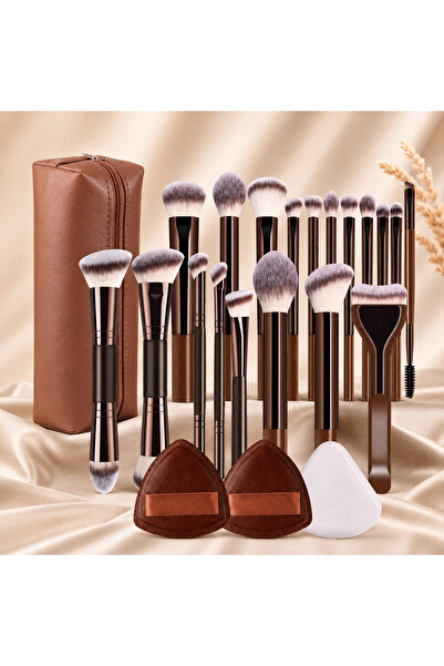 Choice 19pcs Professional Dual-Ended Makeup Brush Set Includes Foundation Bru...