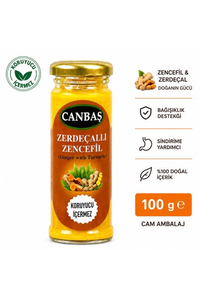 CANBAŞ TARIM Zerdaçallı Zencefil Cam Şişe 100 Gr