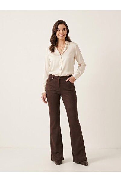 Ekol Suede Spanish Flare Pants 4147