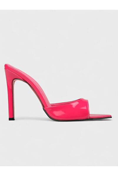 Sadık Yılmaz Women's Summer 11cm Thin Heeled Slippers - 233 2626 - Fuchsia Pa...