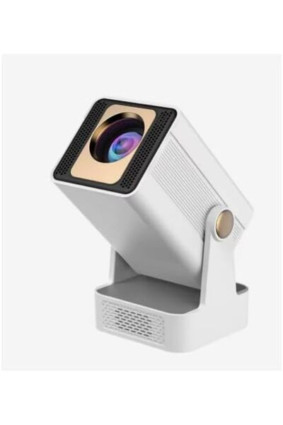 Generic Smart Projector 8K Ultra HD, White, with Remote Control Rotatable Des...