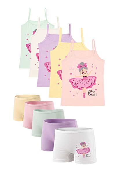 tatlıcottonkids PAMUČNI SET BOKSERICA ZA DEVOJČICE, SET OD 5 KOMADA