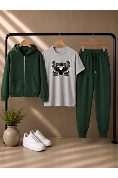 armicem Armikids Unisex Kids 3-Piece Combination Set: Hooded Jacket, T-Shirt ...