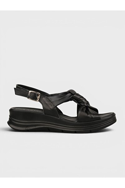 Sadık Yılmaz Women's Summer Flat Sandals - 575 21-06 - Black