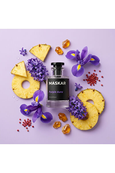 MASKAR PERFUME MASKAR Purple Aura Erkek Parfüm – Yazlık Çiçeksi/Meyvemsi, Ext...