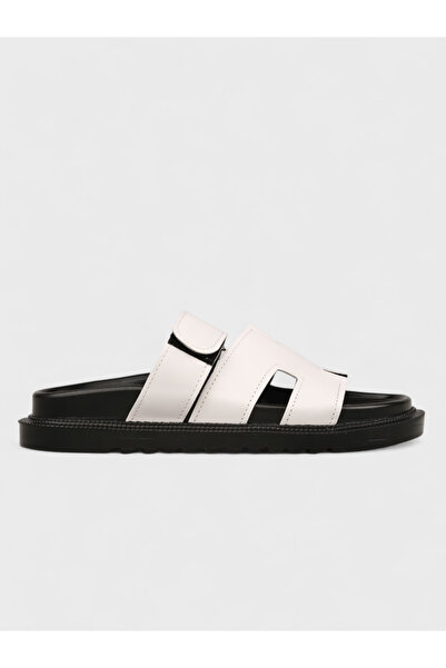 Sadık Yılmaz Women's summer flat slippers - 230 3186 - white